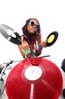 afro-american cool DJ isolated on white afro-american cool DJ isolated on white