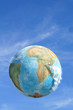 Earth floating in the sky