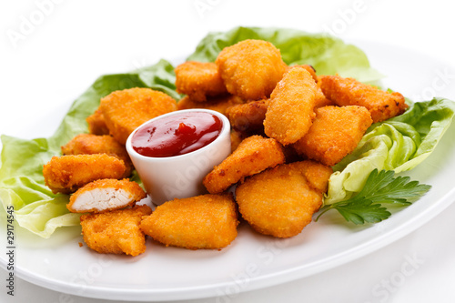 Foto: Fried chicken nuggets Fried chicken nuggets