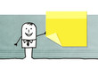 Illustration: man & blanck sticky paper man & blanck sticky paper