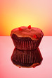 Sweet cupcake with hearts ot it Sweet cupcake with hearts ot it