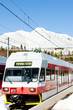 electric car at Strbske pleso station, Vysoke Tatry (High Tatras