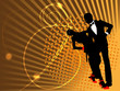Dancing couple silhouette Dancing couple silhouette