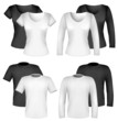 Vector. Men and women shirt design templates.