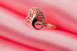 Elegant jewelry ring with brilliants