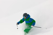 Skifahrer auf der Abfahrt