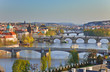 View on Prague at sunset