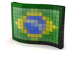 Flag of Brazil from cubes
