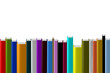 Bücher in verschiedenen Farben