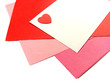 Colorful Valentines Day greeting card envelopes with heart Colorful Valentines Day greeting card envelopes with heart