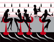 club bar restaurant coffee women Illustration vector