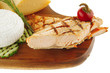 grilled salmon and french cheeses