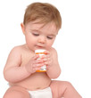 Baby Playing with Prescription Bottle