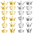 gold and silver crown set