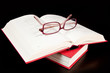 book and glasses