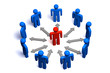 Connection between group of people - conceptual picture Connection between group of people - conceptual picture