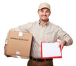 Photo en ligne au meilleur prix smiling delivery man