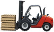 red forklift