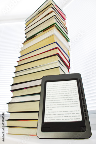 Photo: Ebook reader on a light background Ebook reader on a light background