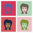 Woman in pop-art style illustration