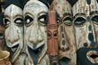 Afrikanische Masken in Okahandja. Namibia
