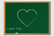 Heart Chalkboard Illustration