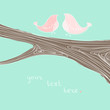 pretty background with birds in love pretty background with birds in love