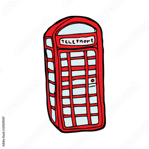 cartoon telephone box