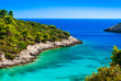 Blue lagoon, island paradise. Adriatic Sea of Croatia, Korcula Blue lagoon, island paradise. Adriatic Sea of Croatia, Korcula