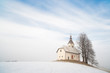 Small church on snowy hill. Slovenia, Skofja Loka area Small church on snowy hill. Slovenia, Skofja Loka area