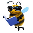 3d Bee reads a good book