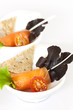Salmon rolls stuffed with cheese