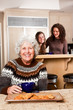 Senior lady at home