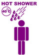 Hot Shower Sign or grafiti