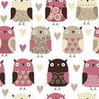 seamless pattern with owl