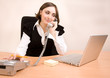 Businesswoman calling by phone