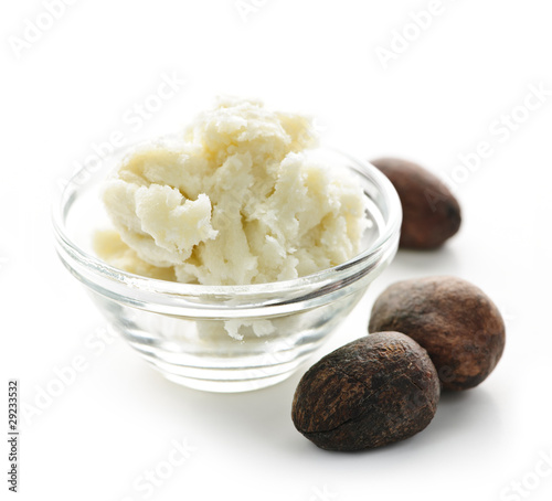 Photo: Shea butter and nuts in bowl Shea butter and nuts in bowl