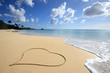 Coeur sur la plage