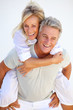 Happy mature couple having fun.