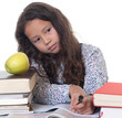 Mädchen lernt für Schule