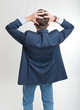 Foto: Rear view of a desperate man Rear view of a desperate man