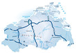 Mecklenburg-Vorpommern mit Autobahnen