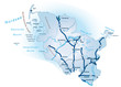 Bundesland Schleswig-Holstein mit Autobahnen