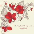 Retro floral background Retro floral background