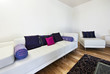 white leather sofa