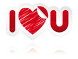 Vector: I love you sticker I love you sticker