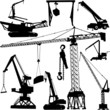 Vector: construction crane collection - vector construction crane collection - vector