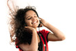 Indian girl enjoying music
