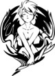 Girl with wings.Anime Girls.