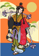 日本の昔の女性　舞踊